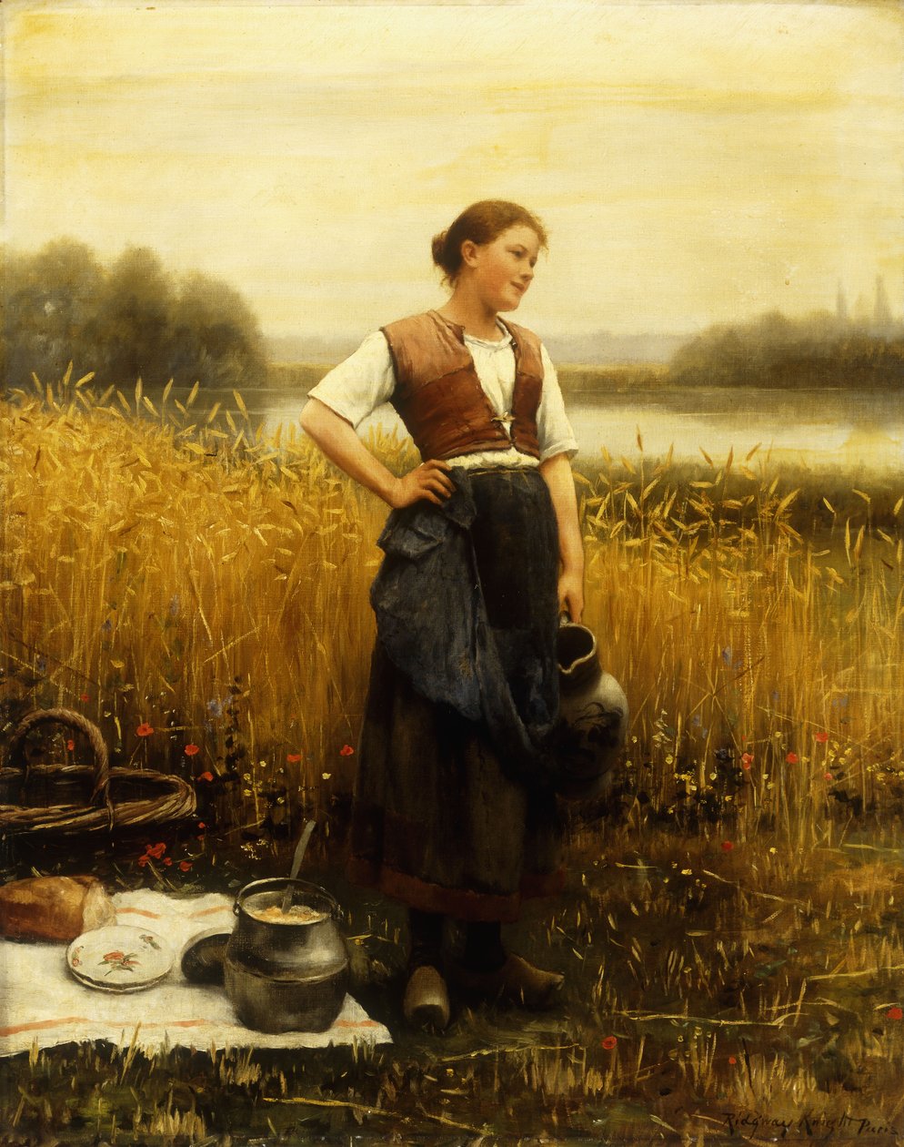 En skördlunch av Daniel Ridgway Knight