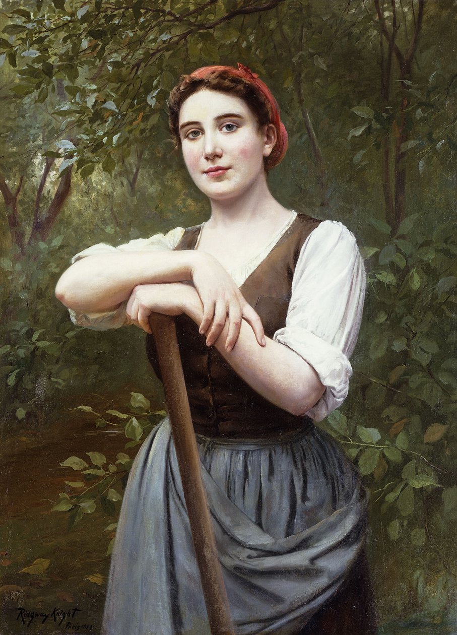 Bondflicka, 1889 av Daniel Ridgway Knight