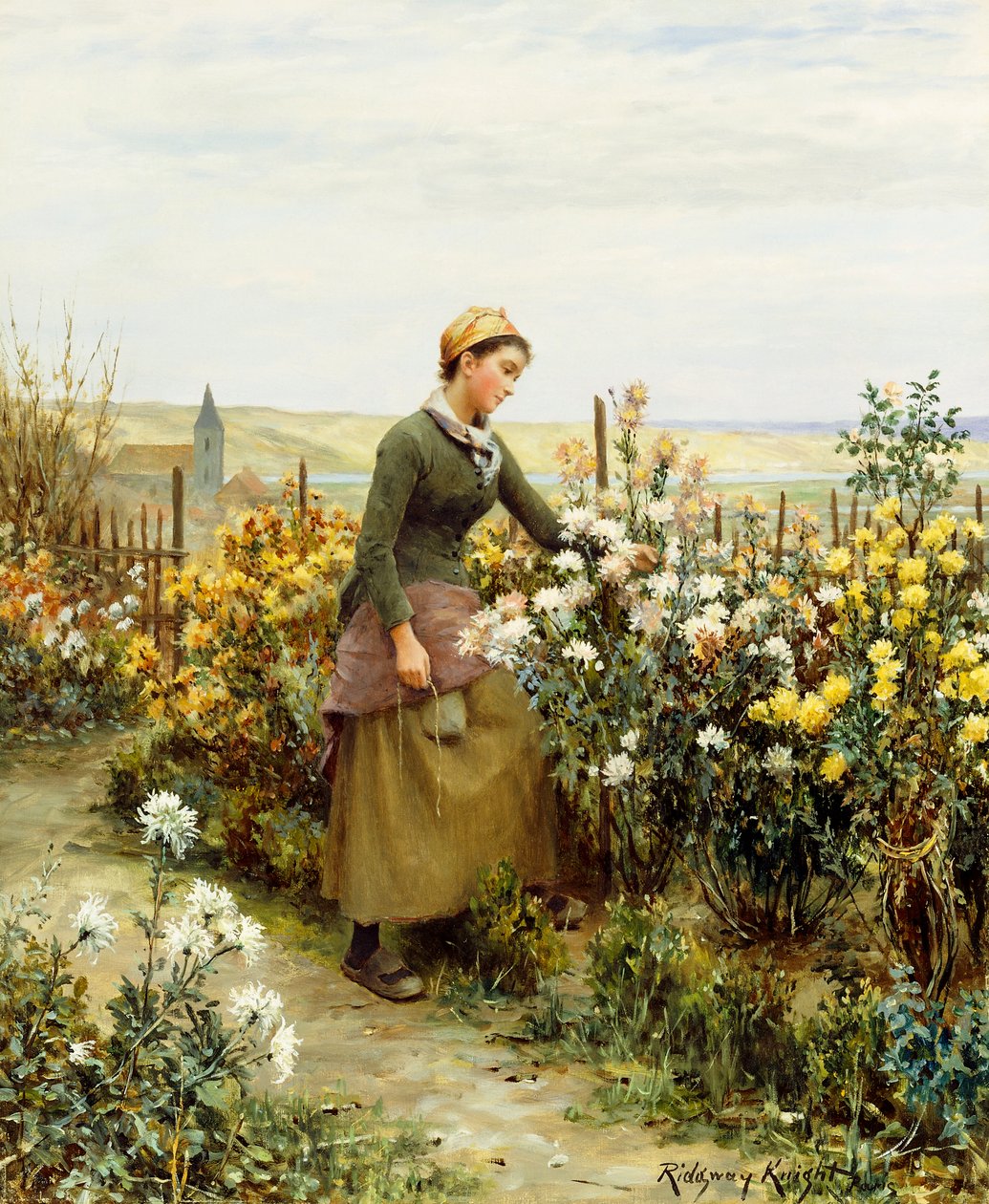 Trädgårdsmästarens dotter, av Daniel Ridgway Knight
