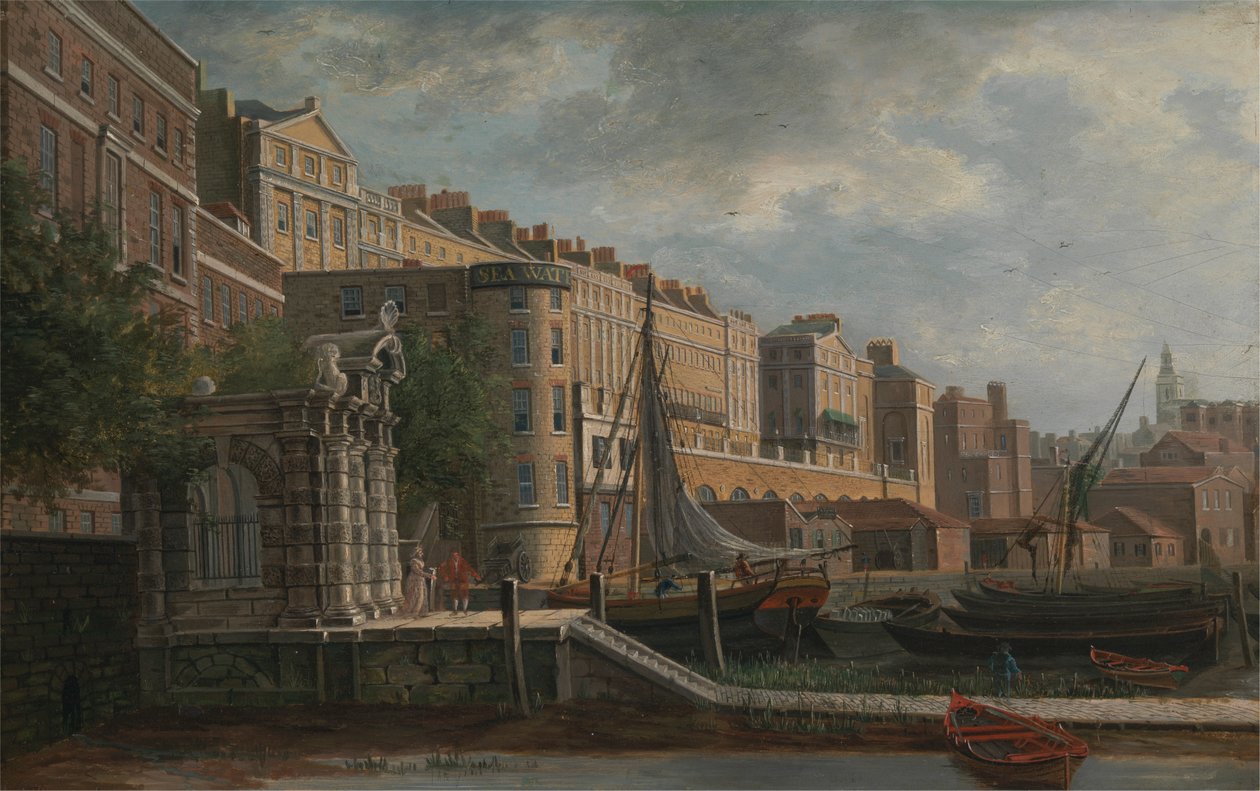 York Water-Gate och Adelphi av Daniel Turner