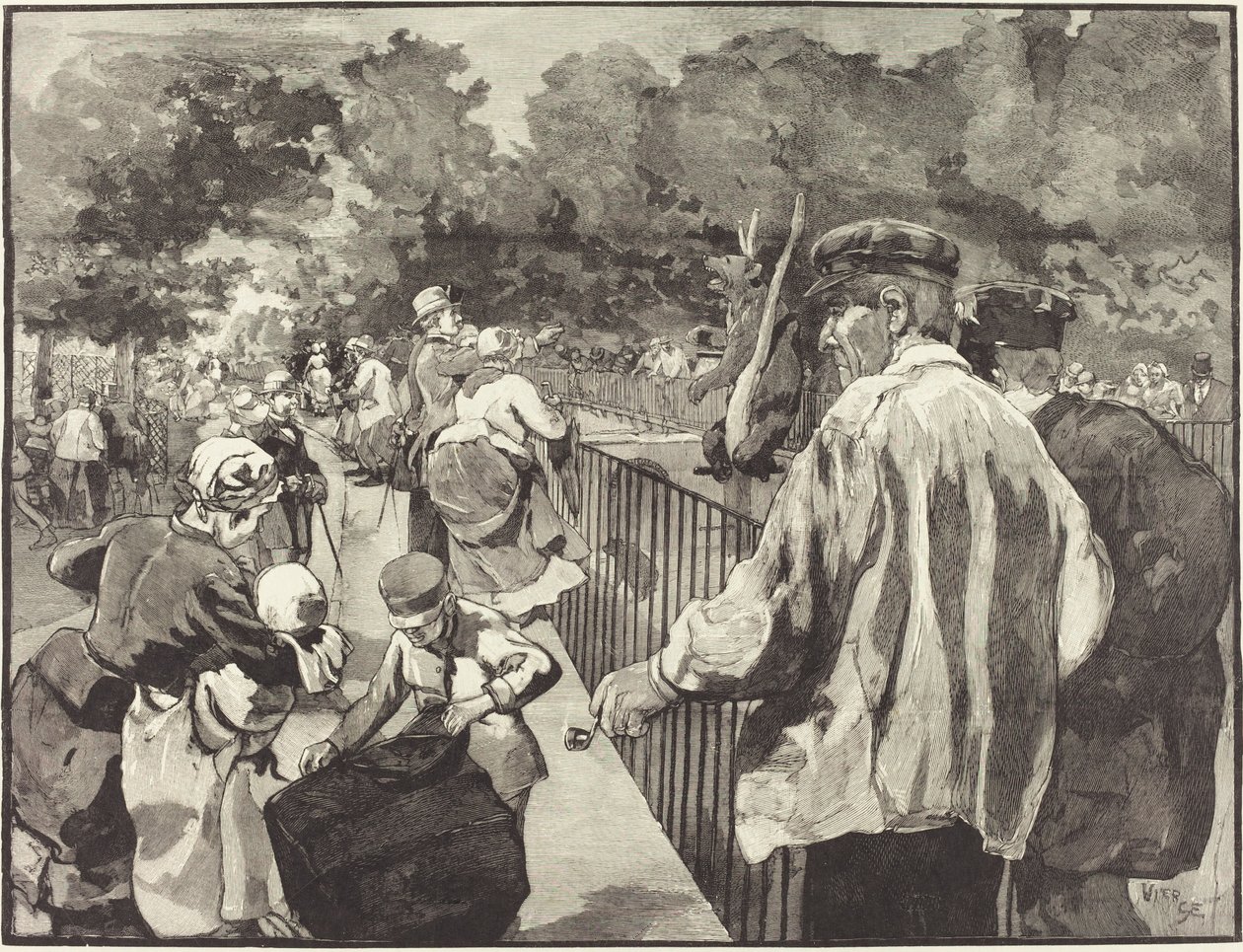 I Jardin des Plantes, 1889. av Daniel Urrabieta Vierge