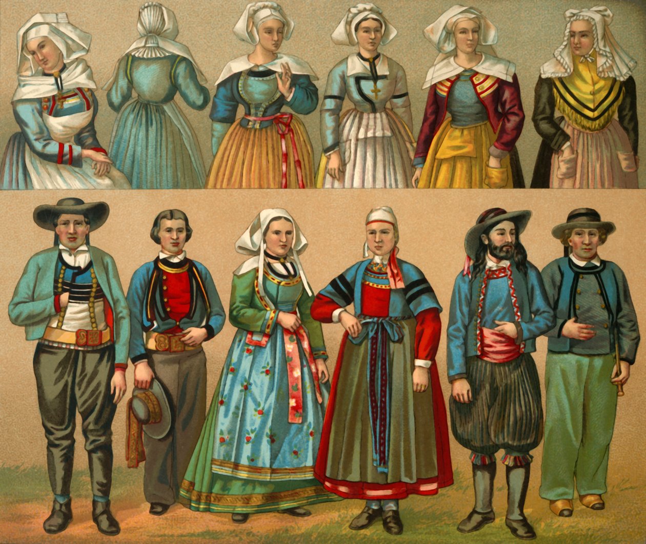 Fransk nationaldräkt, sent 1800-tal. av Daniel Urrabieta Vierge