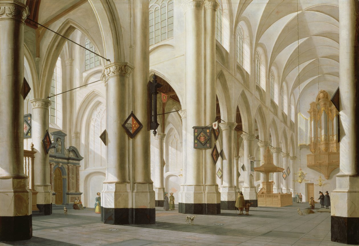Interiör från St. Laurenskerk, Rotterdam av Daniel de Blieck