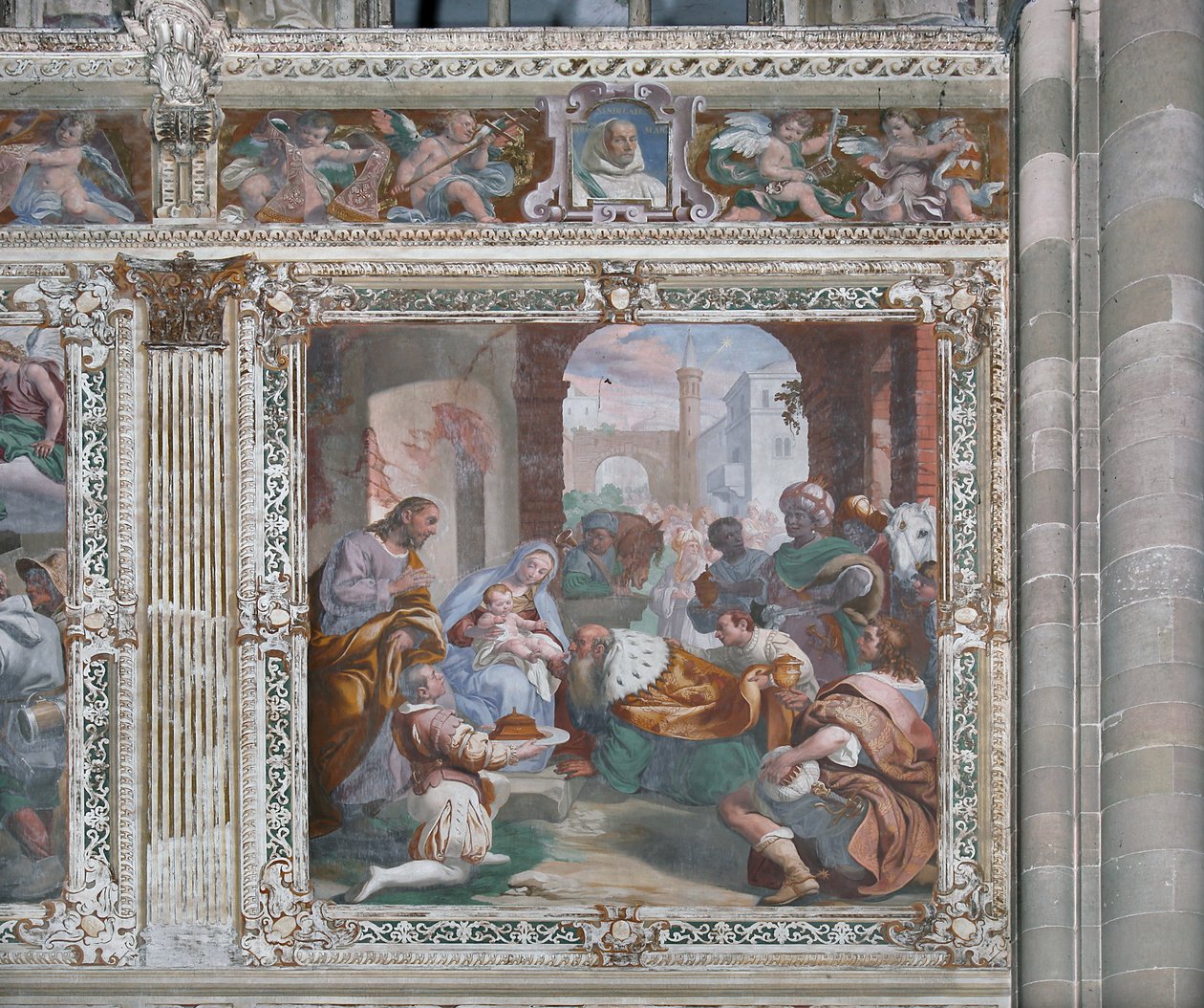Tillbedjan av Magi av Daniele Crespi