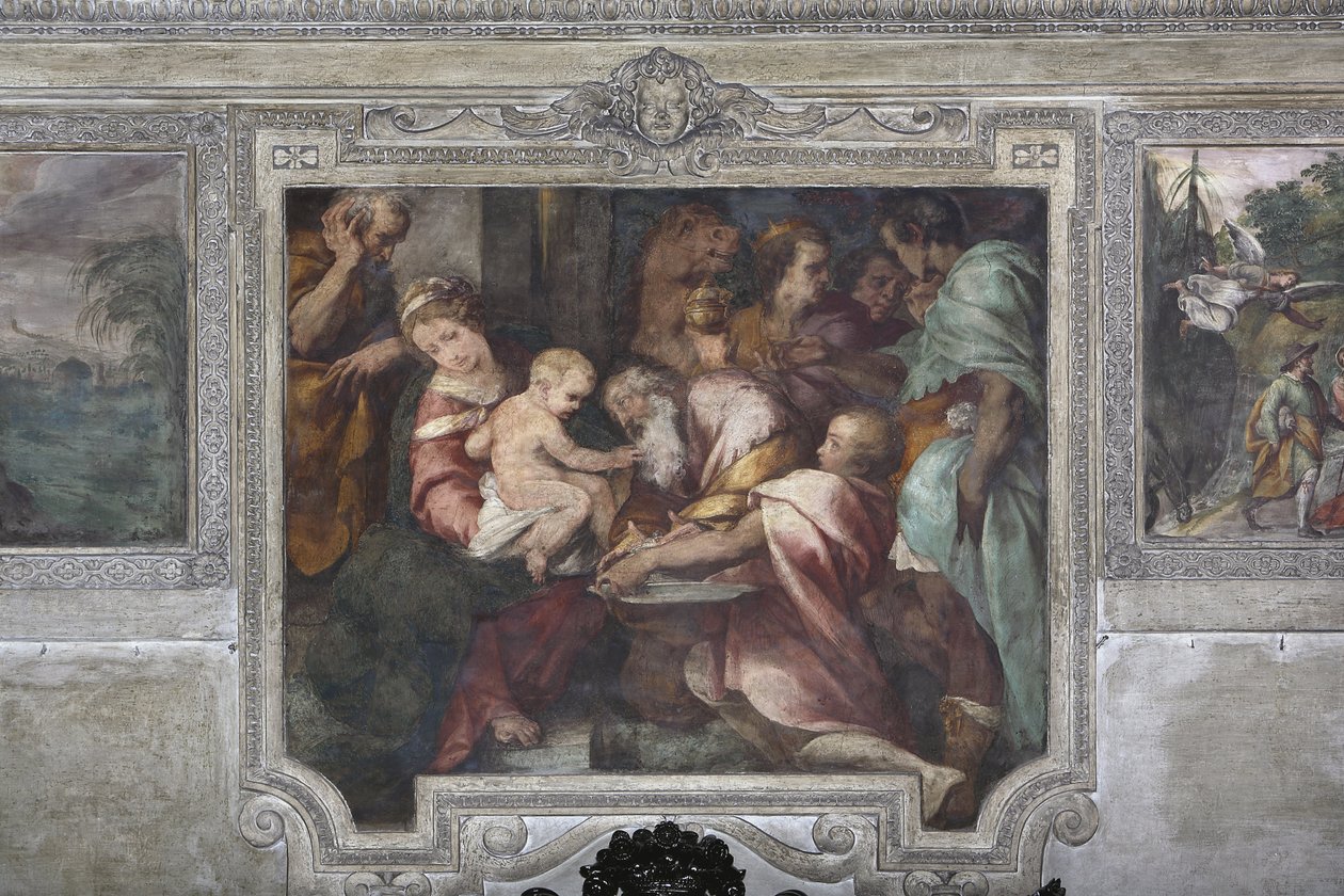 Adoration of the Magi, ca 1620 (fresk) av Daniele Crespi