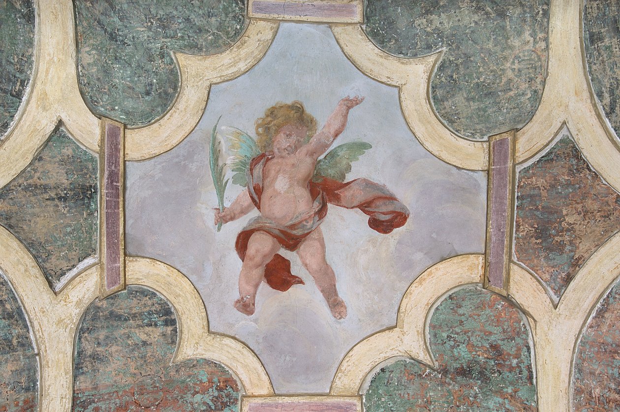 Ängel (fresk) av Daniele Crespi