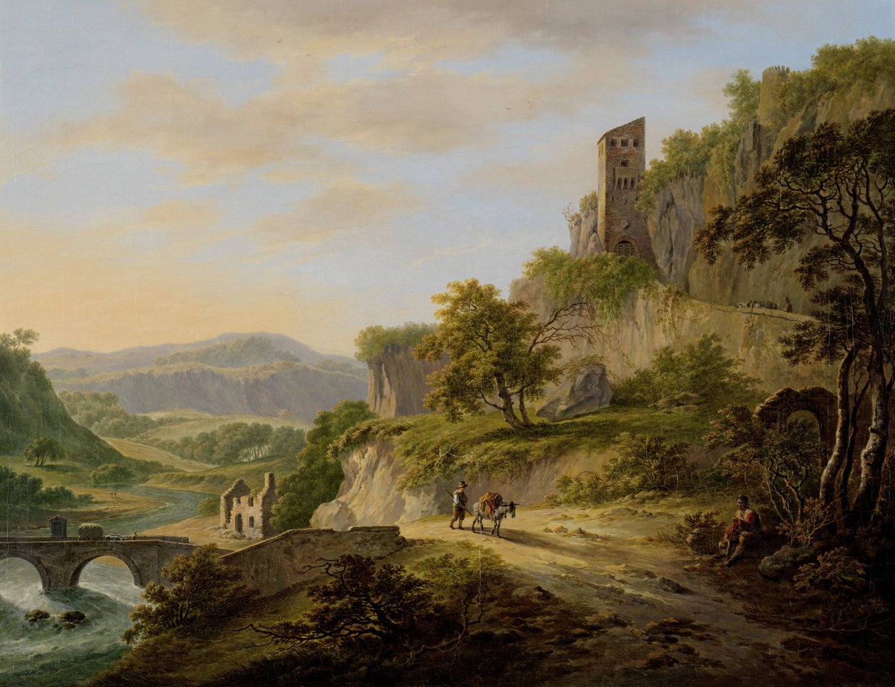 Utsikt över Civita Castellana av Daniël Dupré (signed by artist)