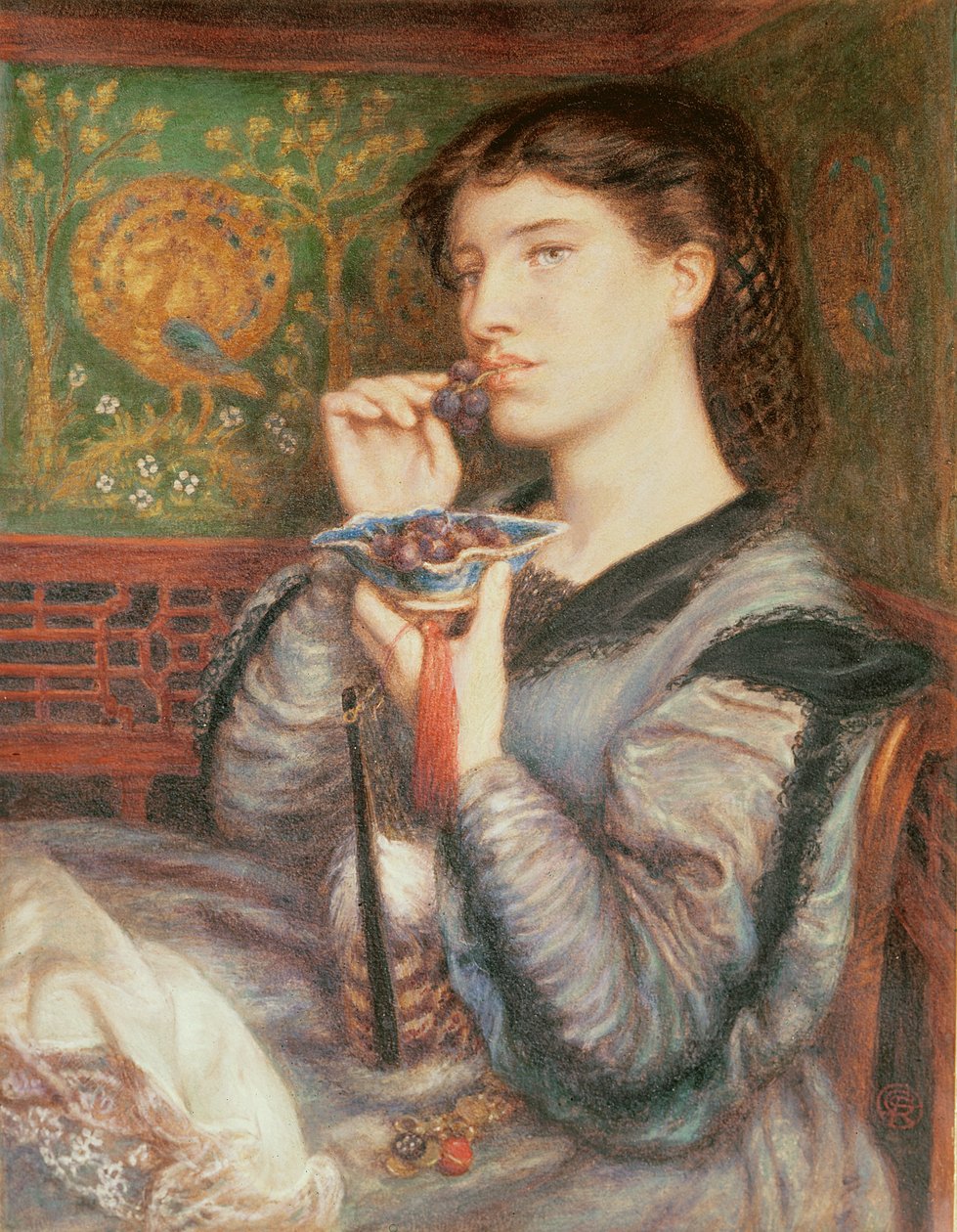 Porträtt av Giovinetta (pastell) av Dante Gabriel Charles Rossetti