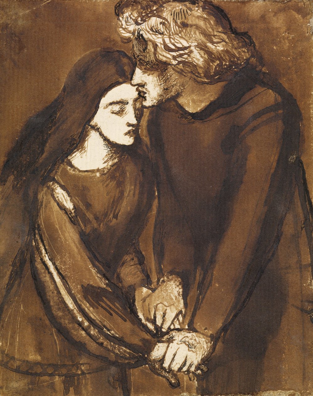 Två älskare av Dante Gabriel Charles Rossetti