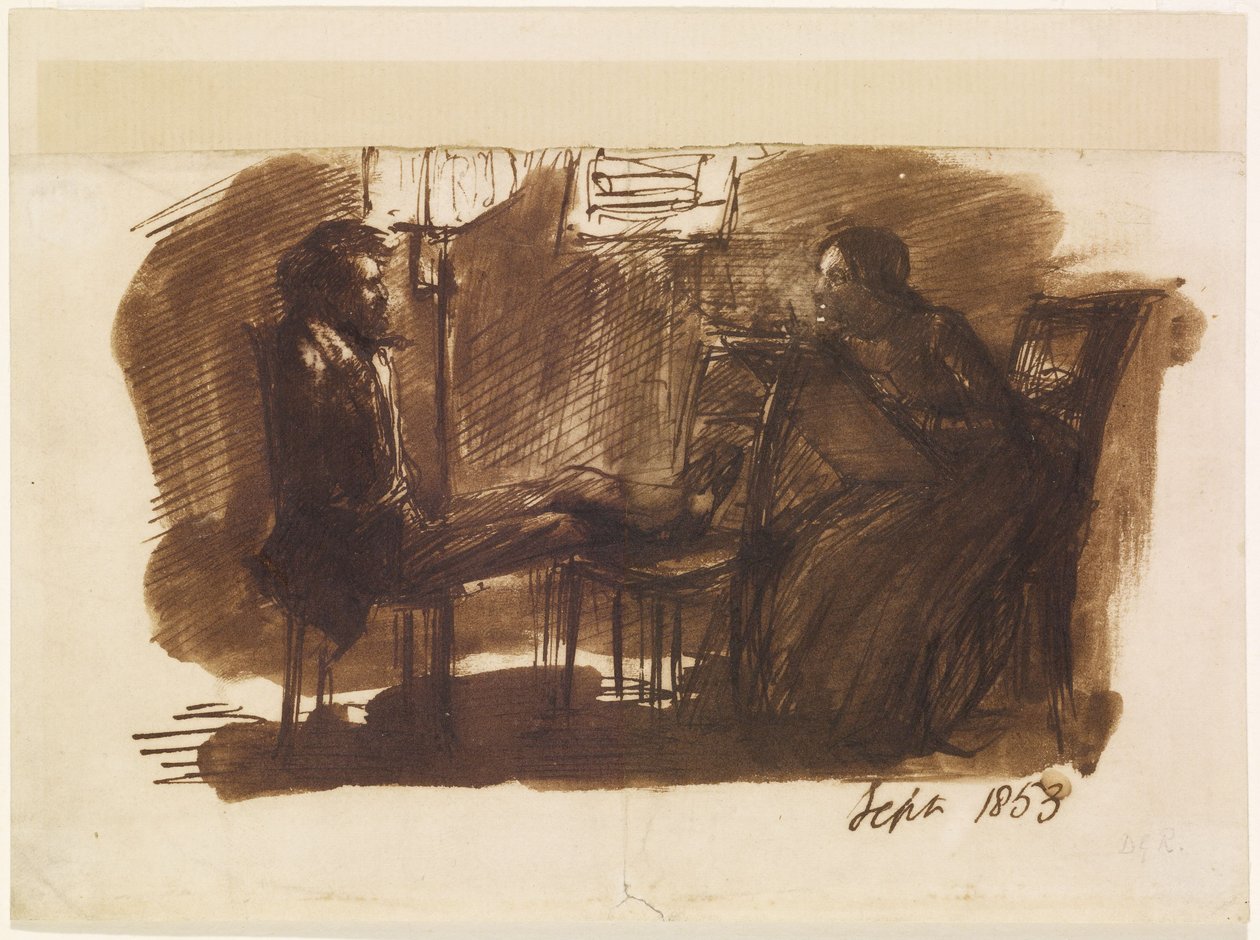 Elizabeth Siddal ritning Rossetti av Dante Gabriel Charles Rossetti