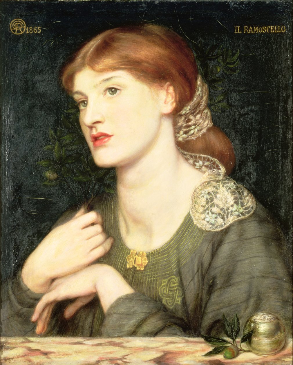 Kvisten, 1865 av Dante Gabriel Charles Rossetti