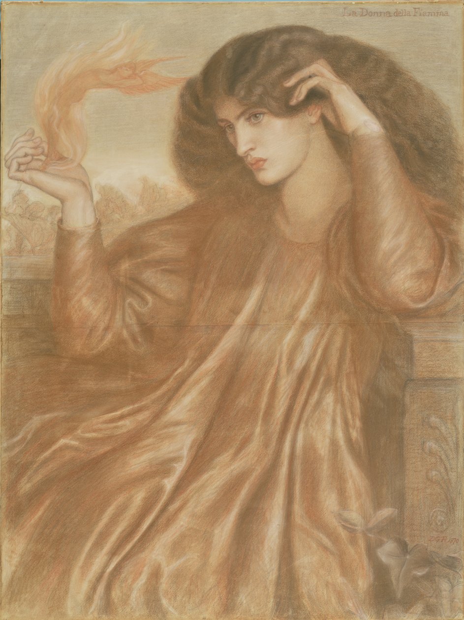 Flammans kvinna av Dante Gabriel Charles Rossetti