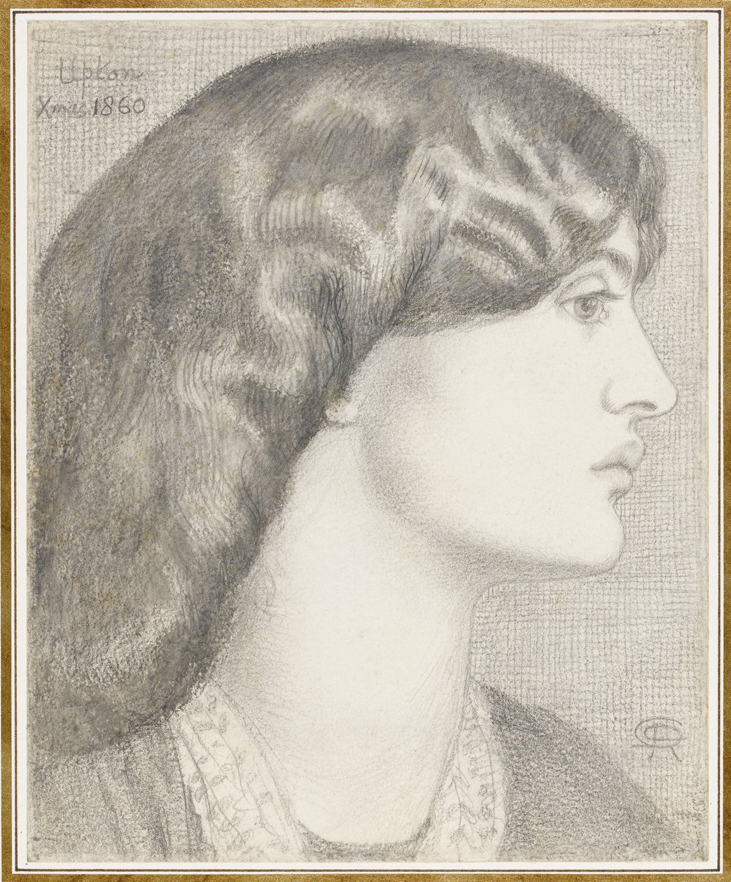 Mrs William Morris, 1860 av Dante Gabriel Charles Rossetti
