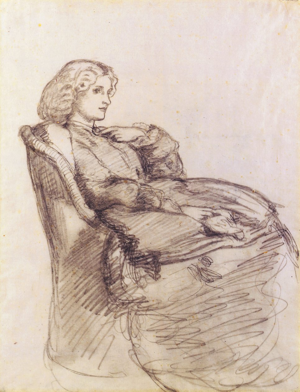 Porträtt av Annie Miller av Dante Gabriel Charles Rossetti