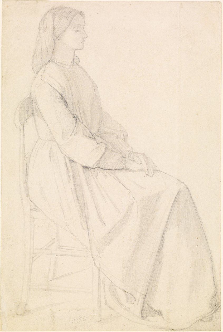 Porträtt av Elizabeth Siddal av Dante Gabriel Charles Rossetti