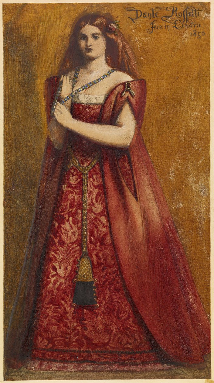 Rödklädd av Dante Gabriel Charles Rossetti