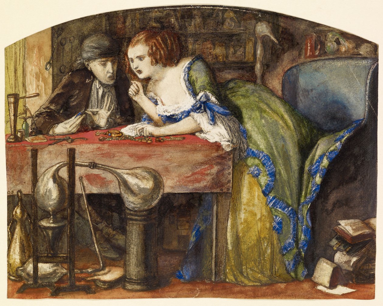 Laboratoriet av Dante Gabriel Charles Rossetti