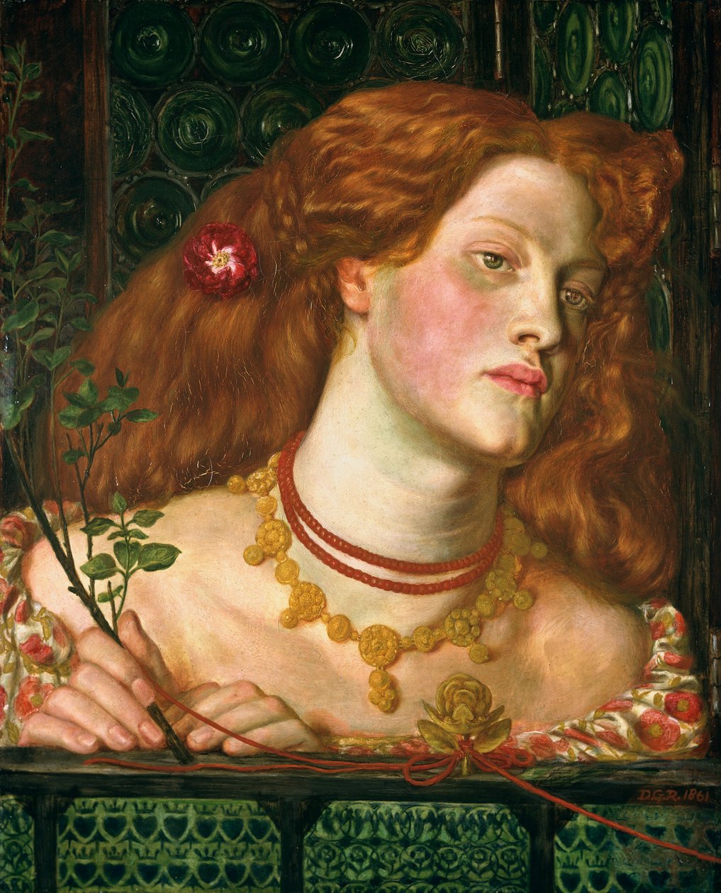 "Rättvis Rosamund", 1861 av Dante Gabriel Rossetti