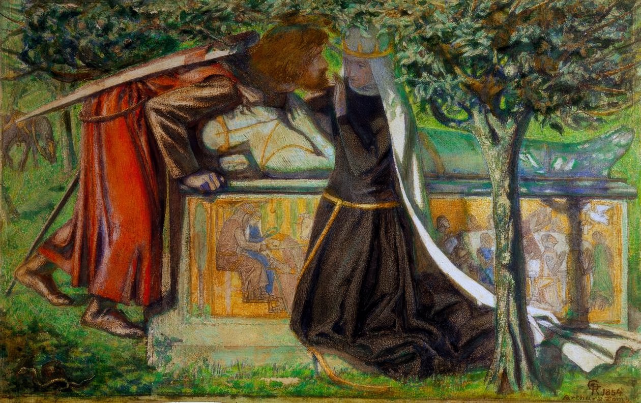 Arthurs grav av Dante Gabriel Charles Rossetti
