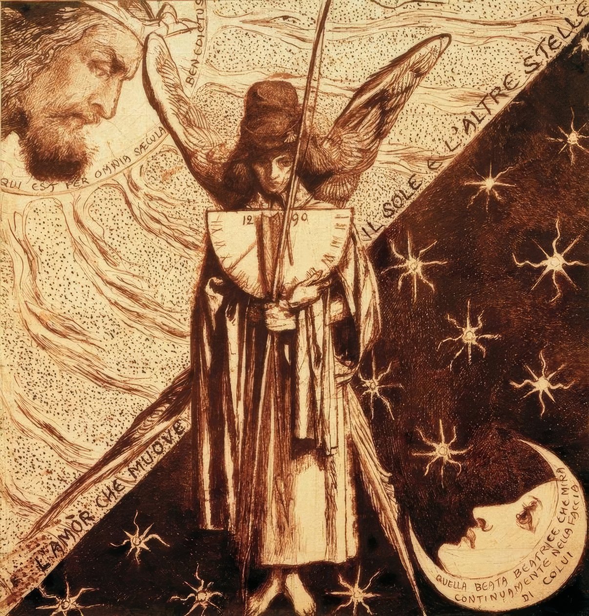Dantis kärlek av Dante Gabriel Charles Rossetti
