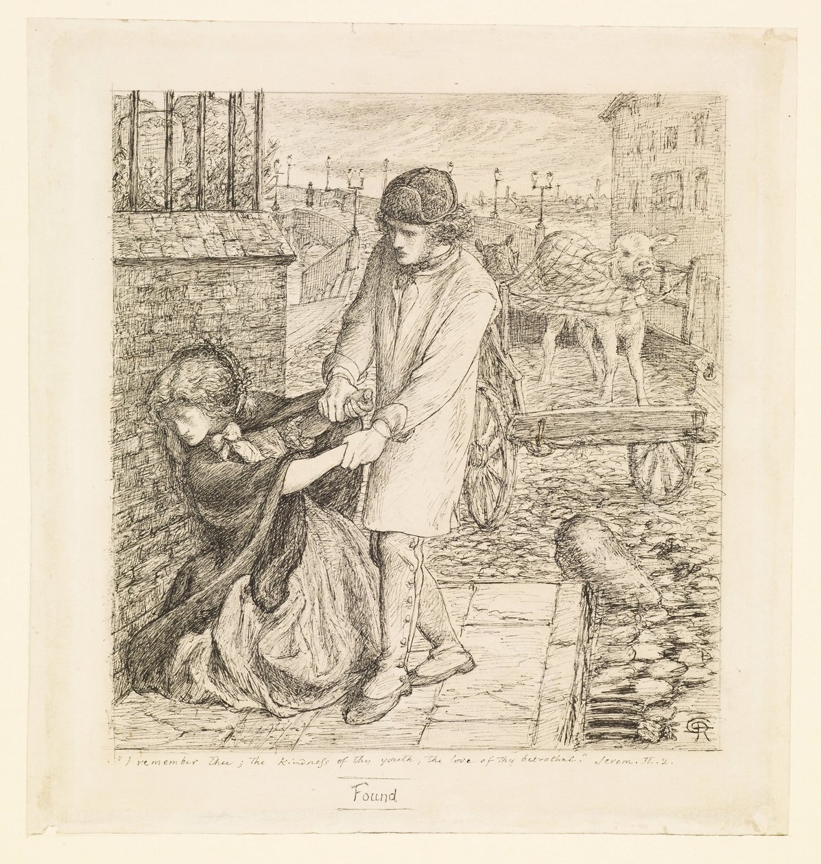 Found - Kompositionsstudie av Dante Gabriel Rossetti