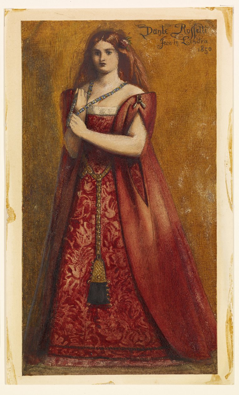 Dressed in Red [Dressed in Red] av Dante Gabriel Rossetti