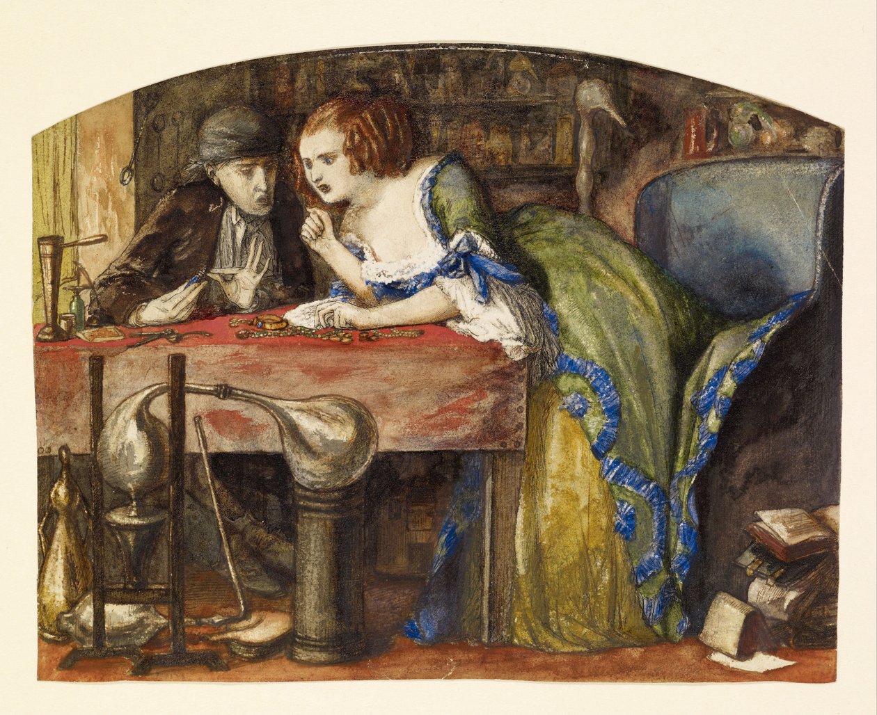 Laboratoriet av Dante Gabriel Rossetti