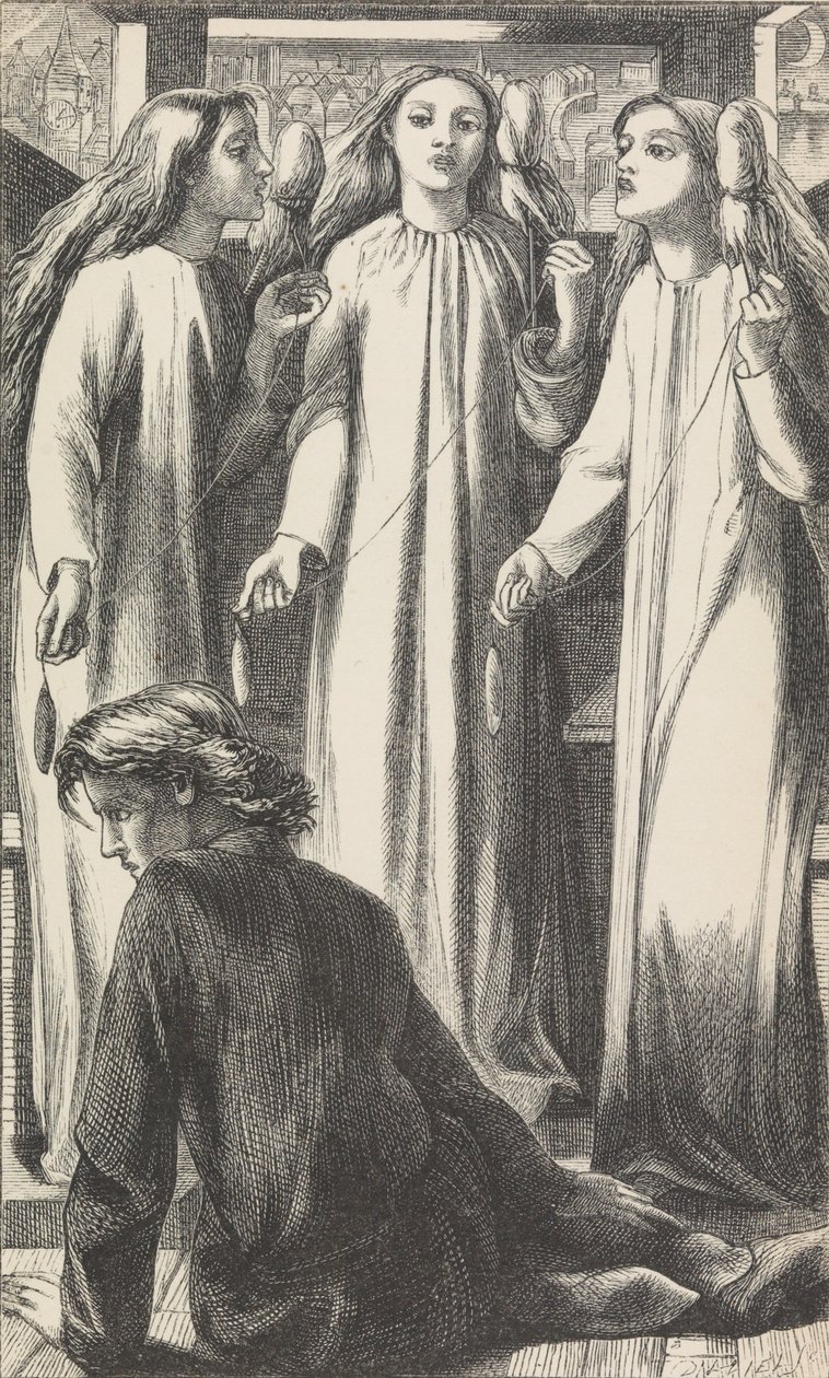 Musikmästaren, 1855. av Dante Gabriel Rossetti