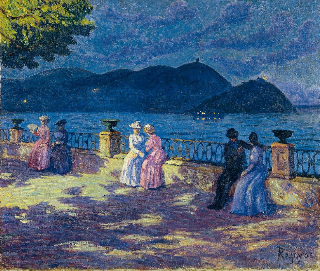  La Concha, nocturno   av Darío de Regoyos