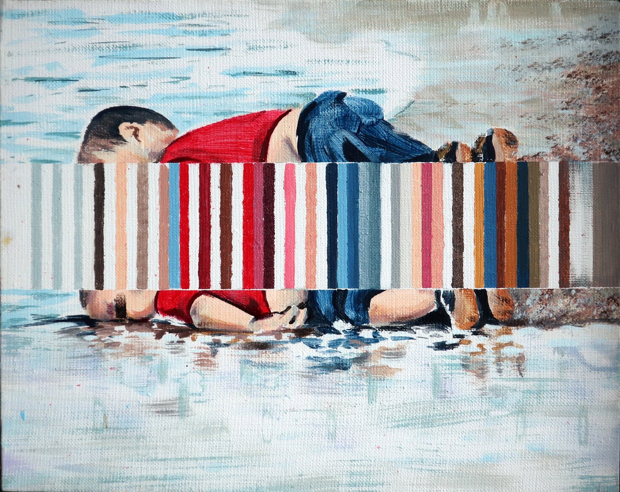 Buoy, 2019 (akryl på duk) av Darren Coffield
