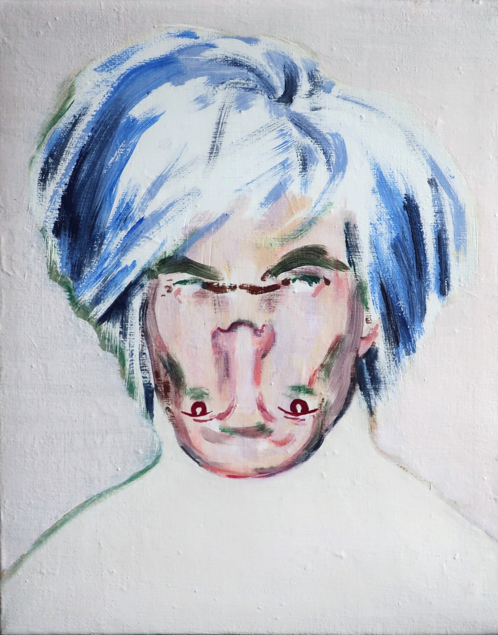 Shockheaded Warhol, 2013 (akryl på duk) av Darren Coffield