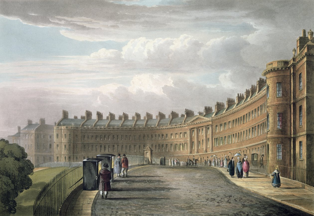 Lansdown Crescent, Bath, 1820 av David Cox