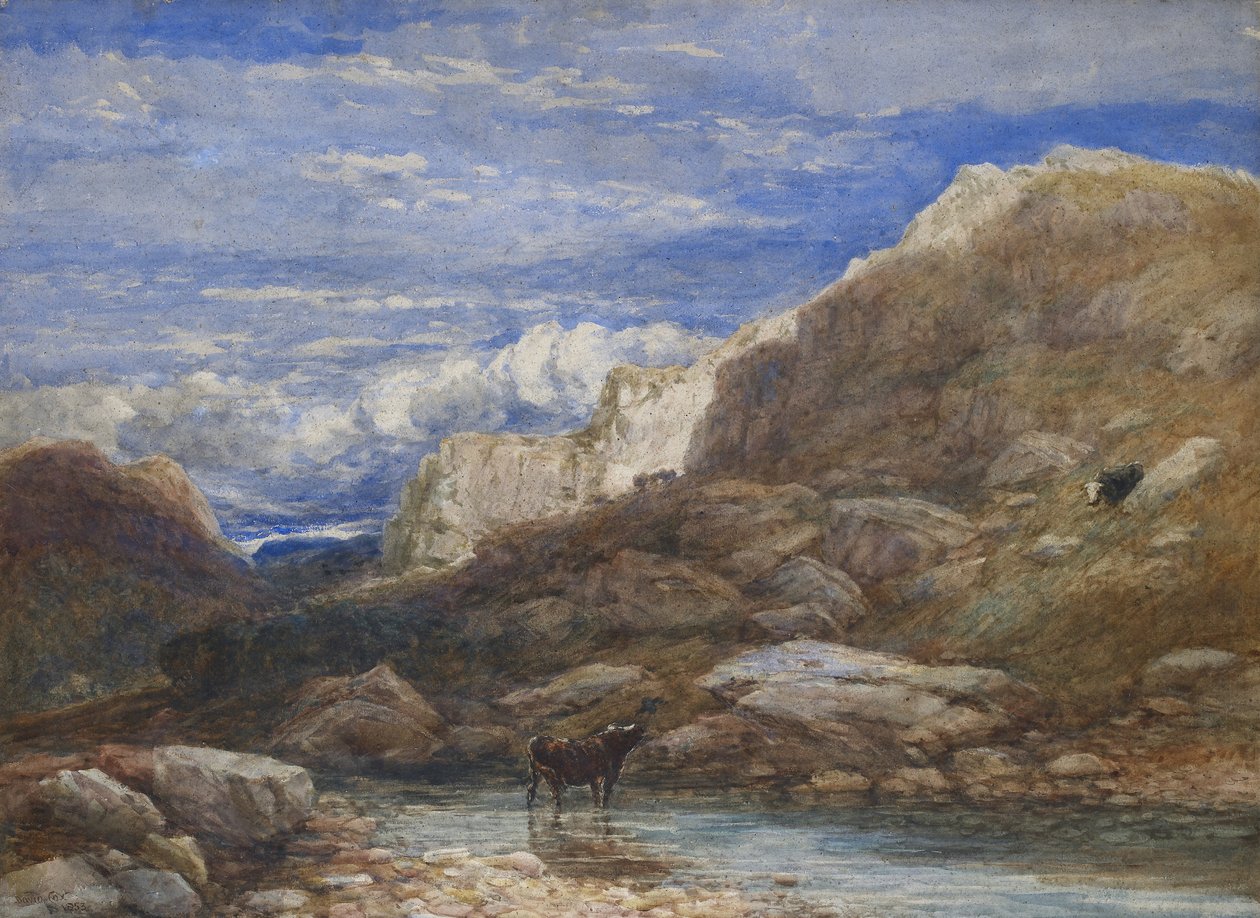 Utmaningen, 1853 (akvarell på papper) av David Cox
