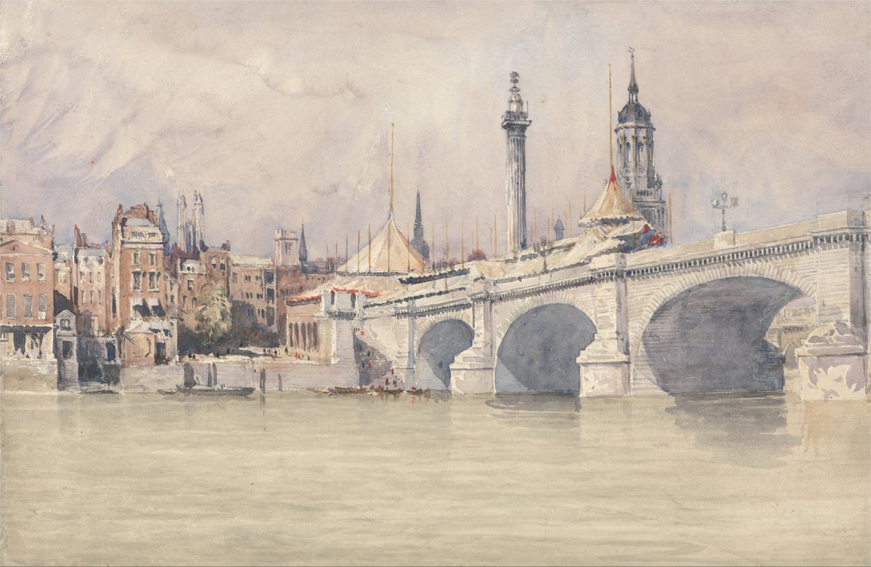 Öppnandet av den nya Londonbron av David Cox