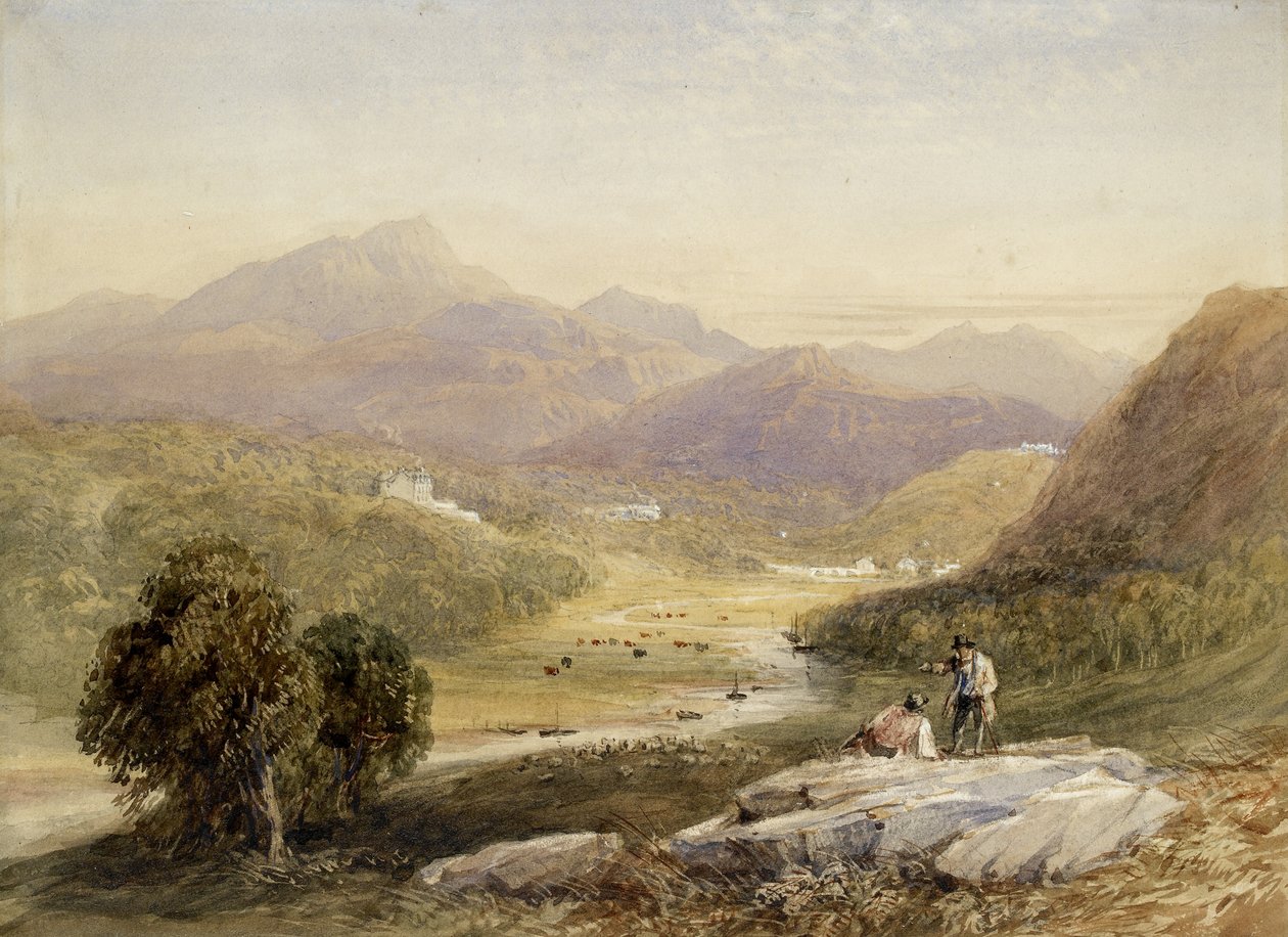 The Vale of Ffestiniog, Merionethshire (akvarell på papper) av David Cox