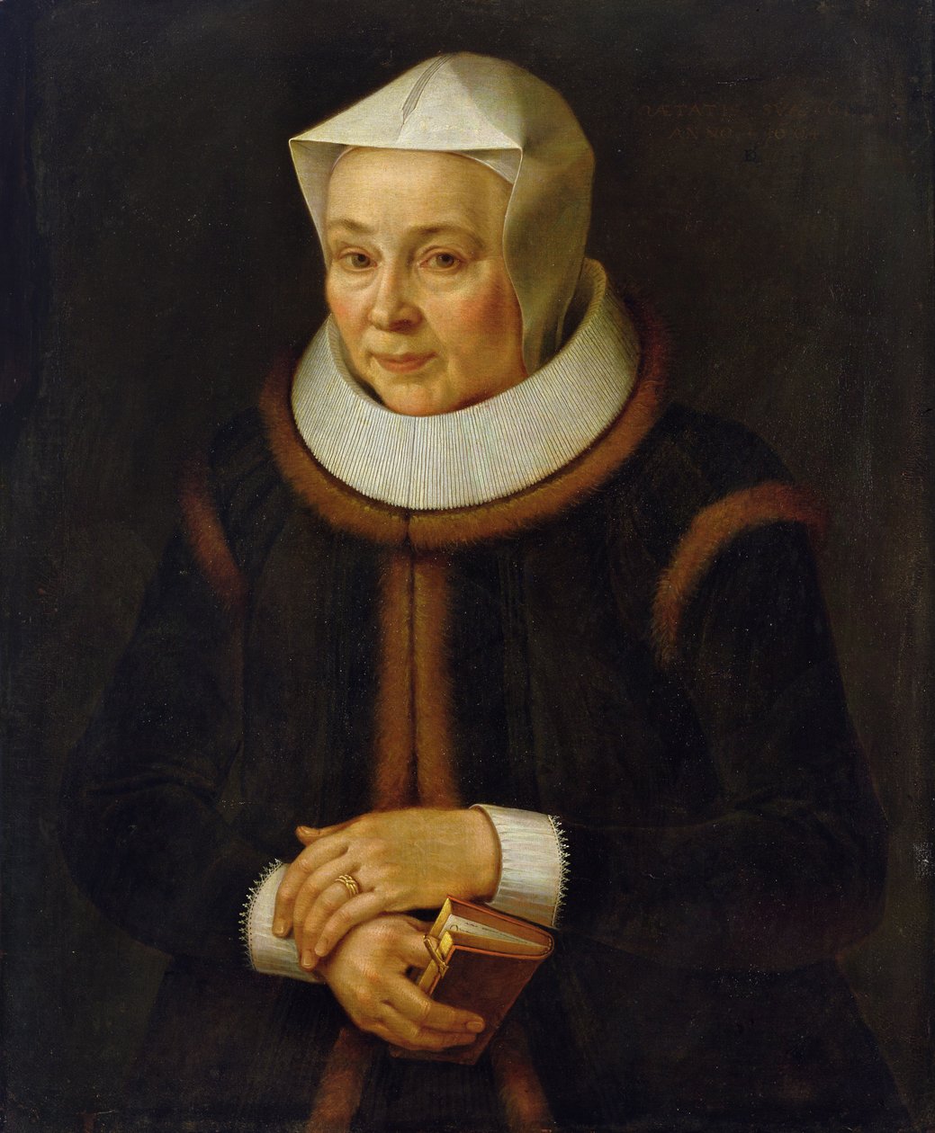 Porträtt av konstnärens mor, 1604 av David Kindt