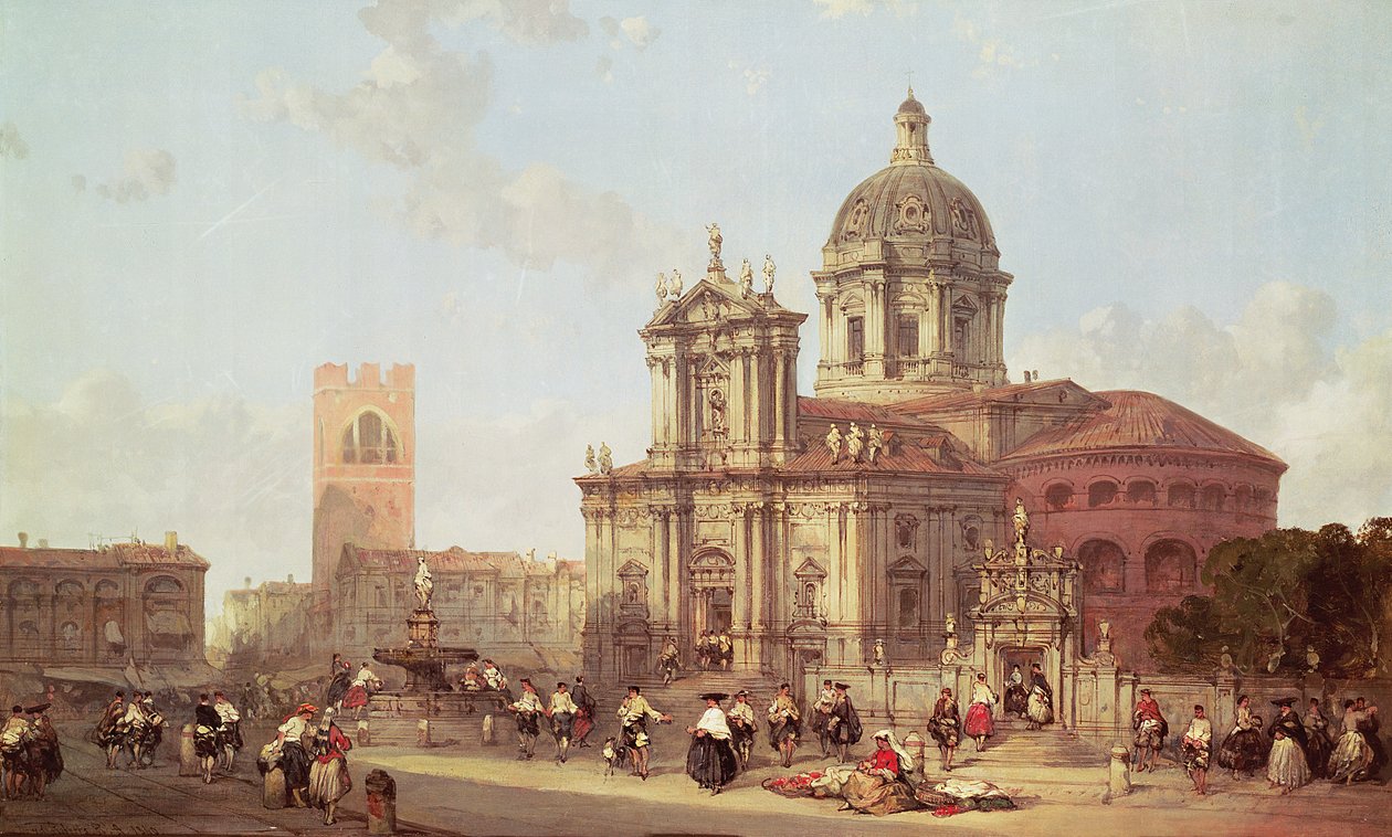 Brescia katedral, 1860 av David Roberts