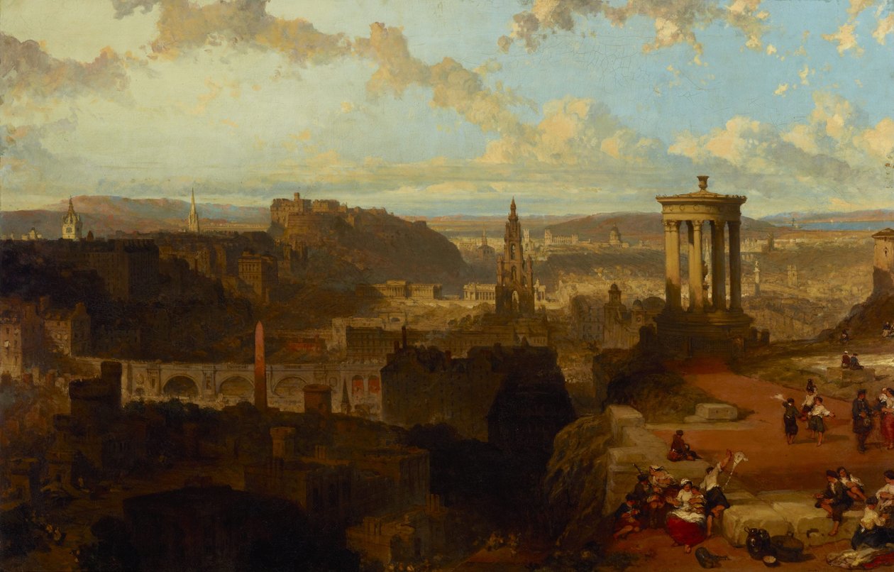 Edinburgh från Calton Hill av David Roberts