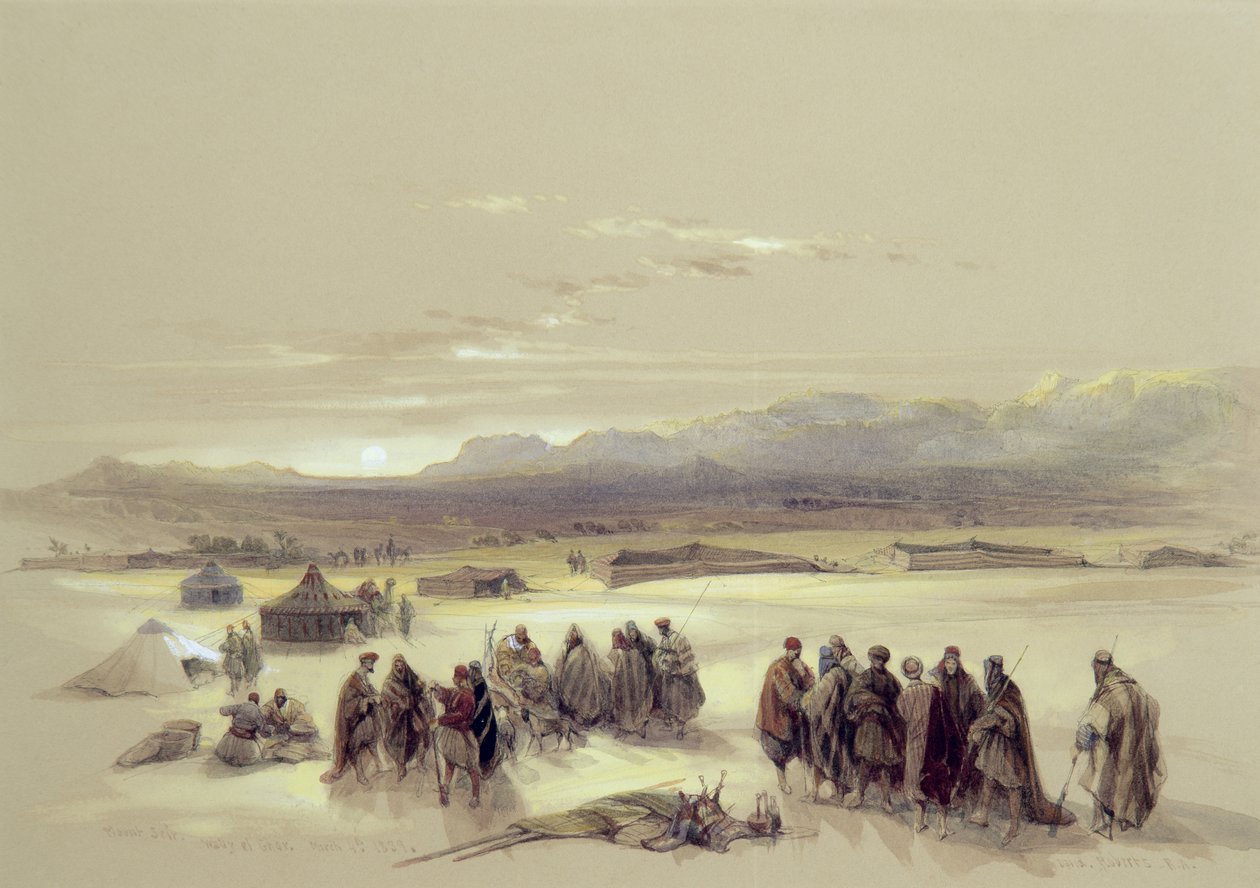 Mount Seir, Wady el Ghar, 4 mars 1839 av David Roberts