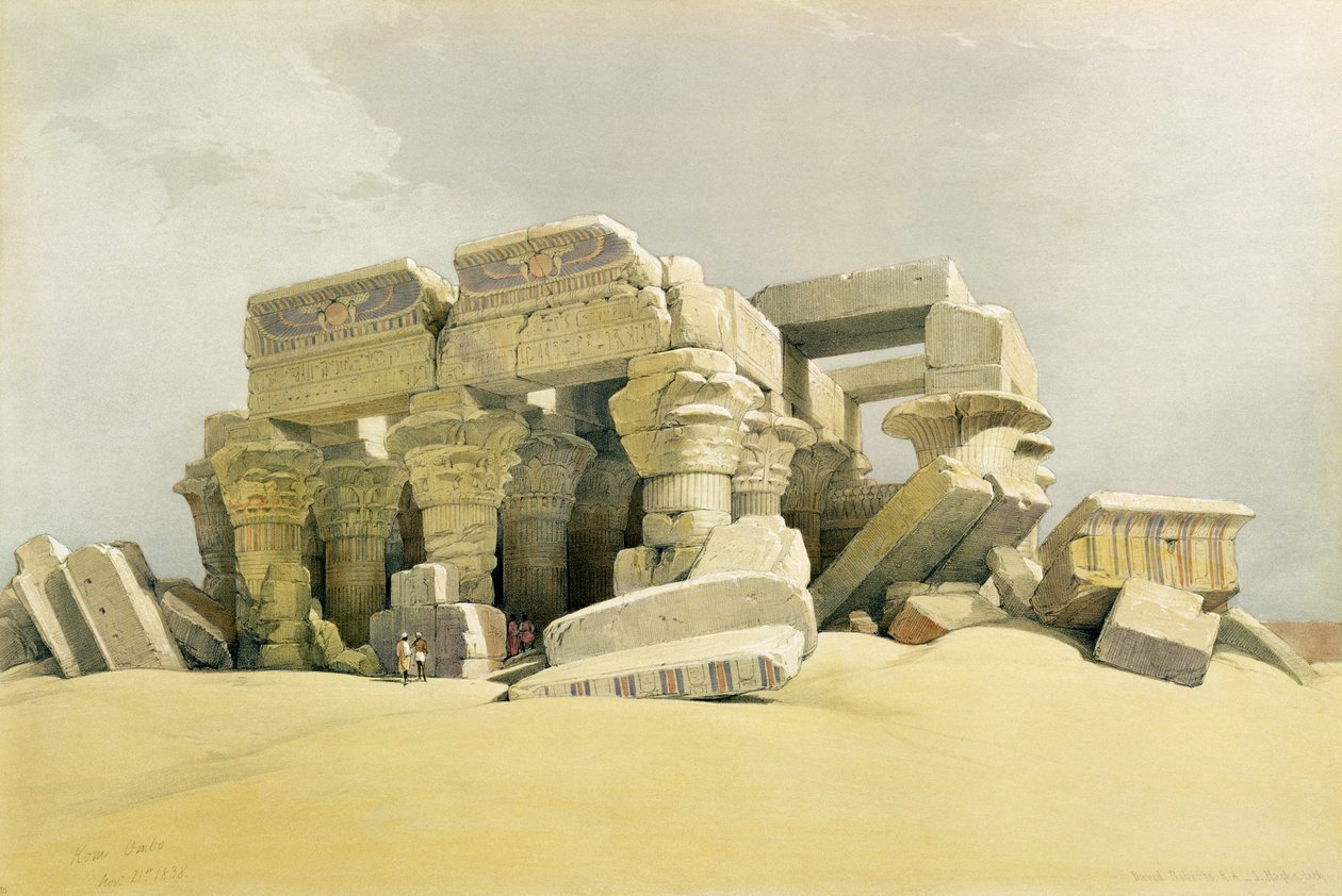 Ruinerna av templet i Kom Ombo, från Egypten och Nubien, Vol.1 (se även 84718) av David Roberts