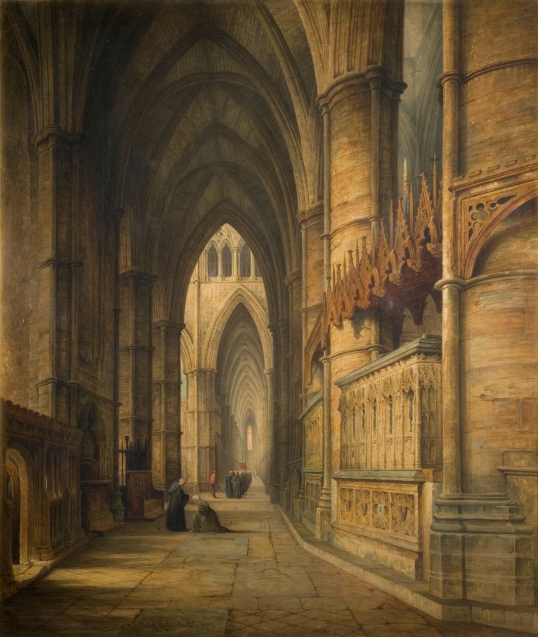 Edward III:s grav, Westminster Abbey av David Roberts