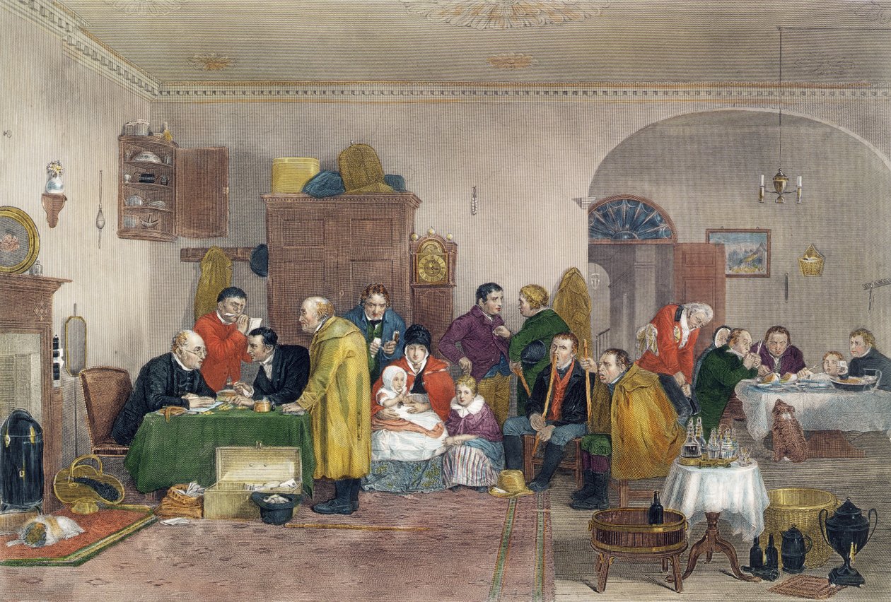 Rent Day, graverad av Abraham Raimbach (1784-1868), publicerad 1817 av David Wilkie