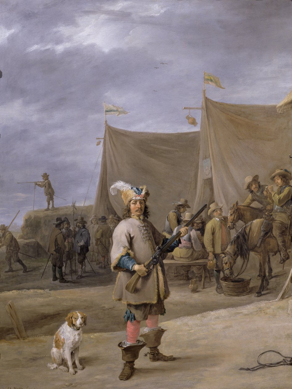 Soldat, 1640 av David Teniers the Elder