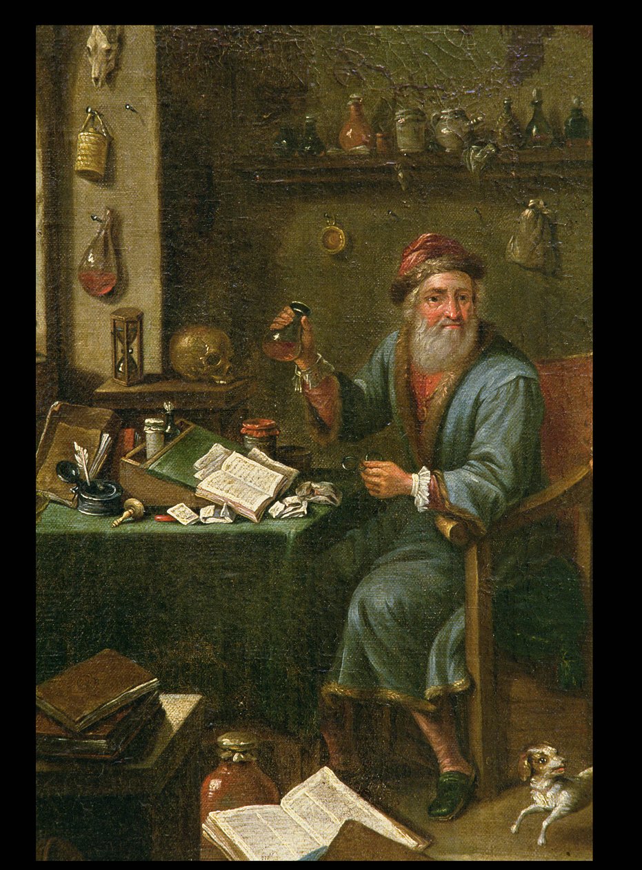 Alkemistens studie (detalj, se 164372) av David Teniers the Elder