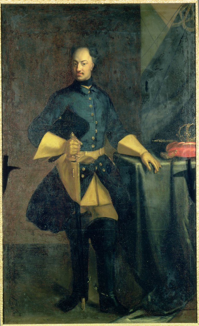 Porträtt av kung Karl XII (1682-1718) av David von Krafft