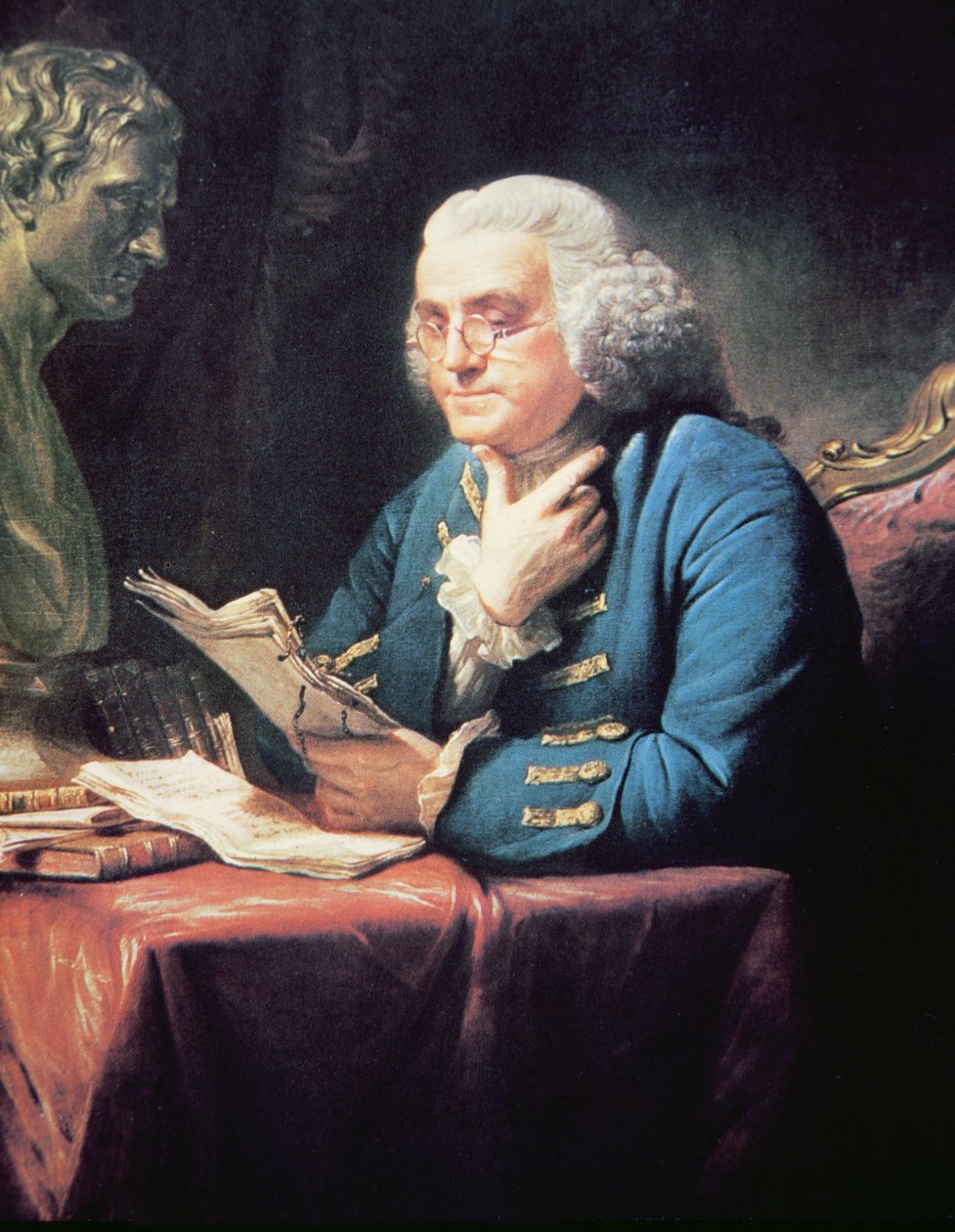 Benjamin Franklin av David (after) Martin