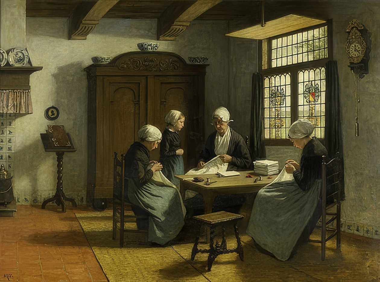 Waisenhaus i Katwijk-Binnen. Um 1870-90 av David Adolph Constant Artz