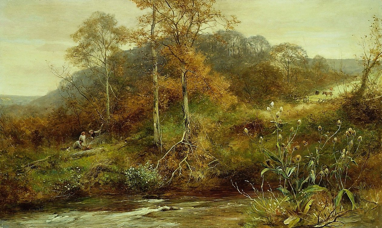 Höstflodscen, bäcken av David Bates