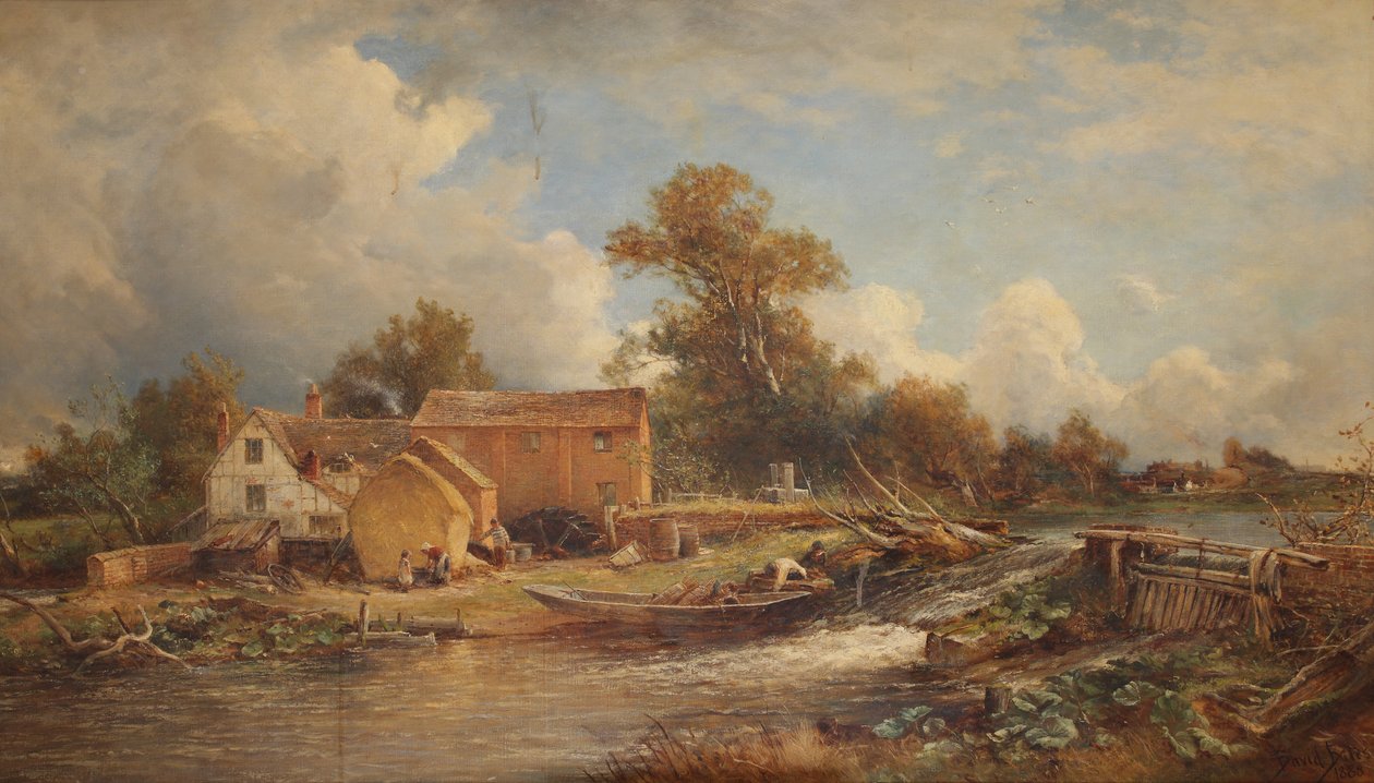 Forge Mill, River Tame, 1888 av David Bates
