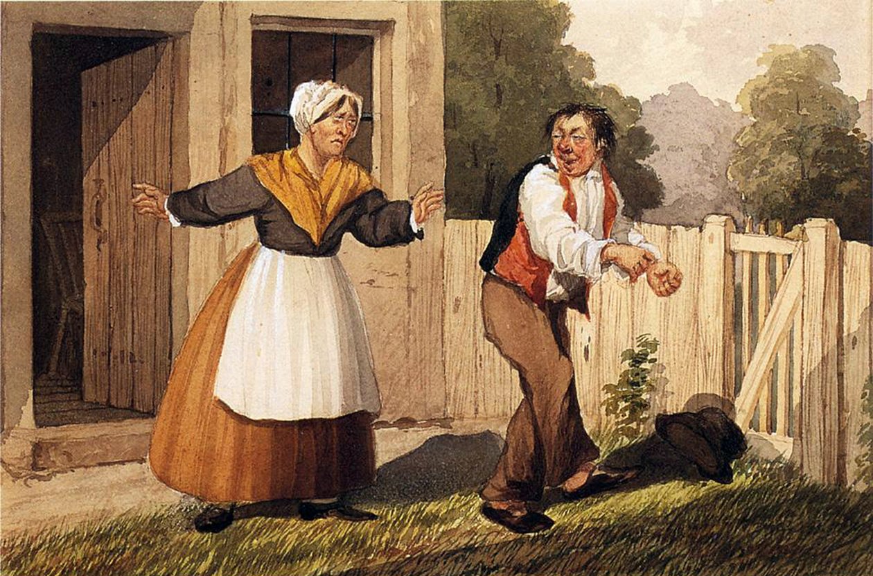 Den berusade mannen, c.1818 av David Claypoole Johnston